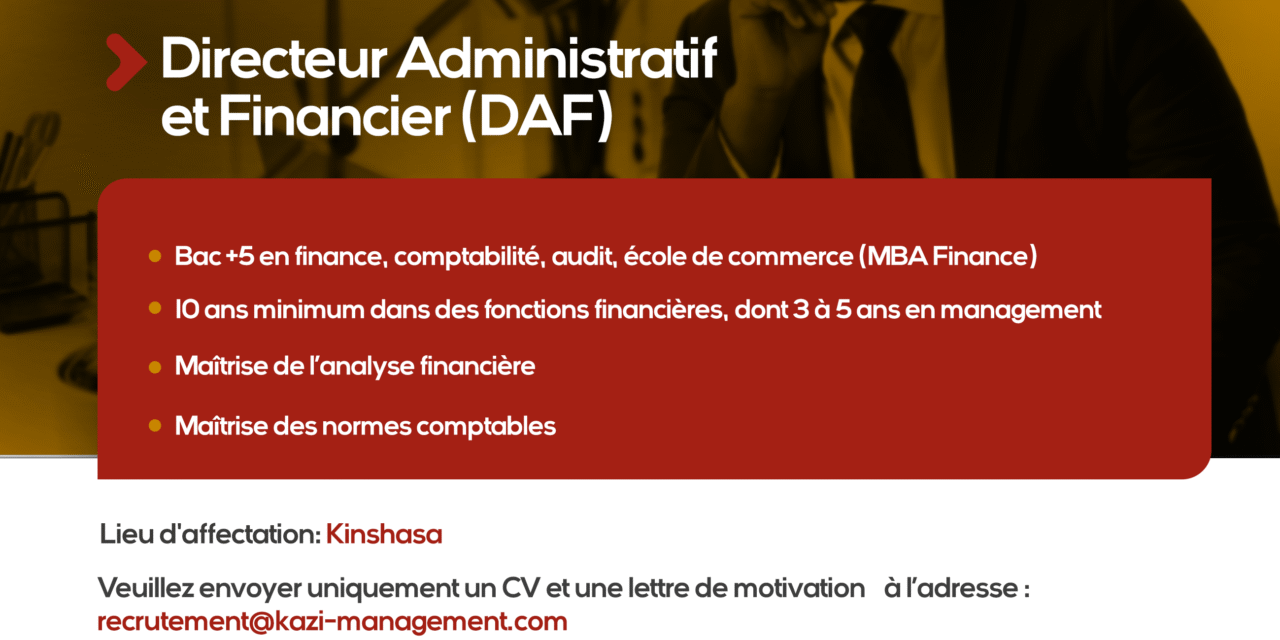 Directeur Administratif et Financier (DAF) 